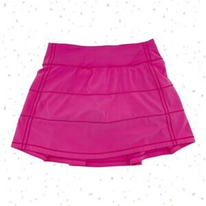 Lululemon Pace Rival Skirt Hot Pink Barbiecore Active Tennis Skort 2 Tall - FLAW